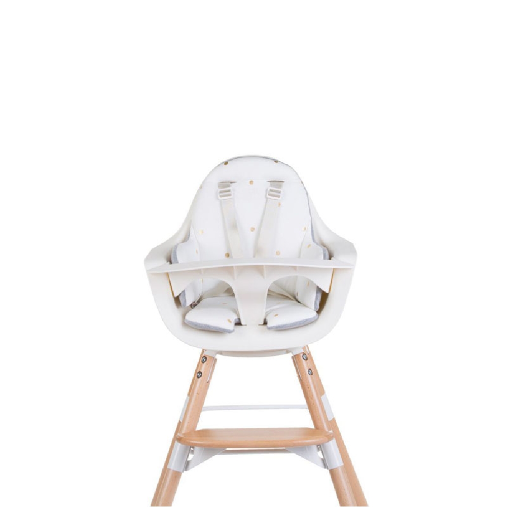 Childhome - Dwustronny ochraniacz do krzesełka Evolu 2 Jersey Grey/Gold Dots | Esy Floresy